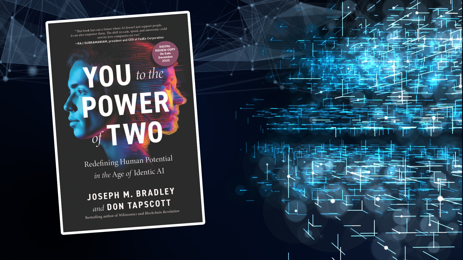 A book cover with two faces on it titled 'You to the Power of Two'