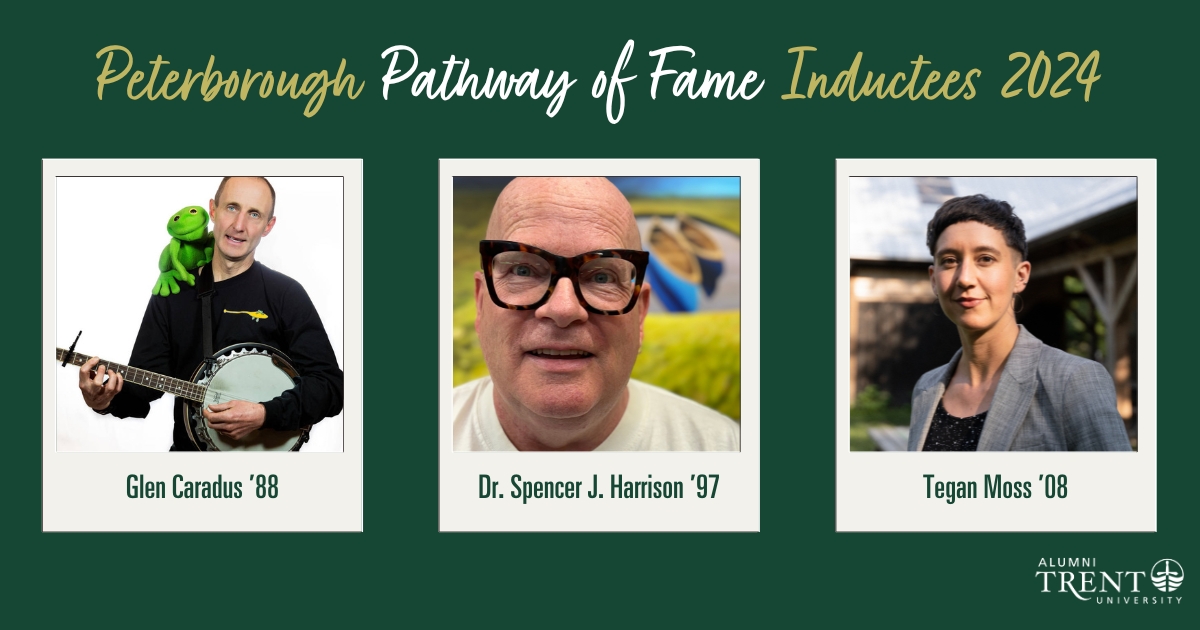 Individual photos of Glen Caradus, Spencer Harrison, and Tegan Moss