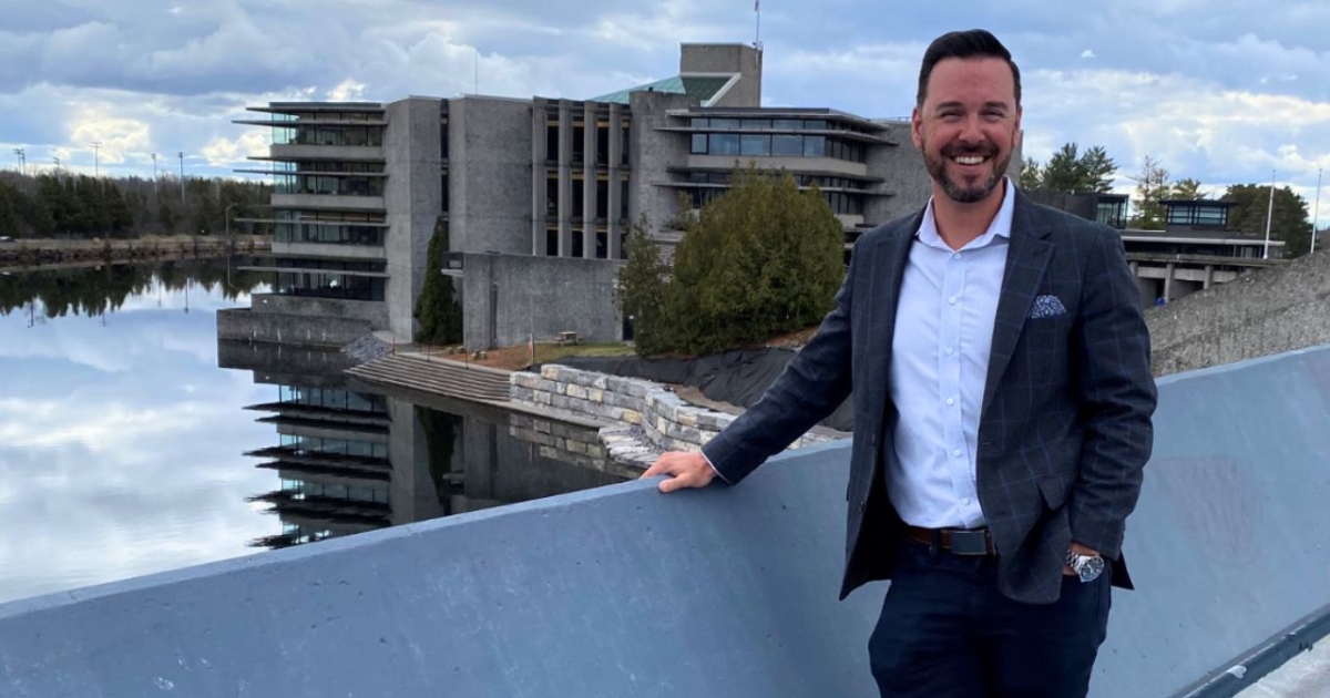 Bob Gauvreau smiles on the Faryon Bridge