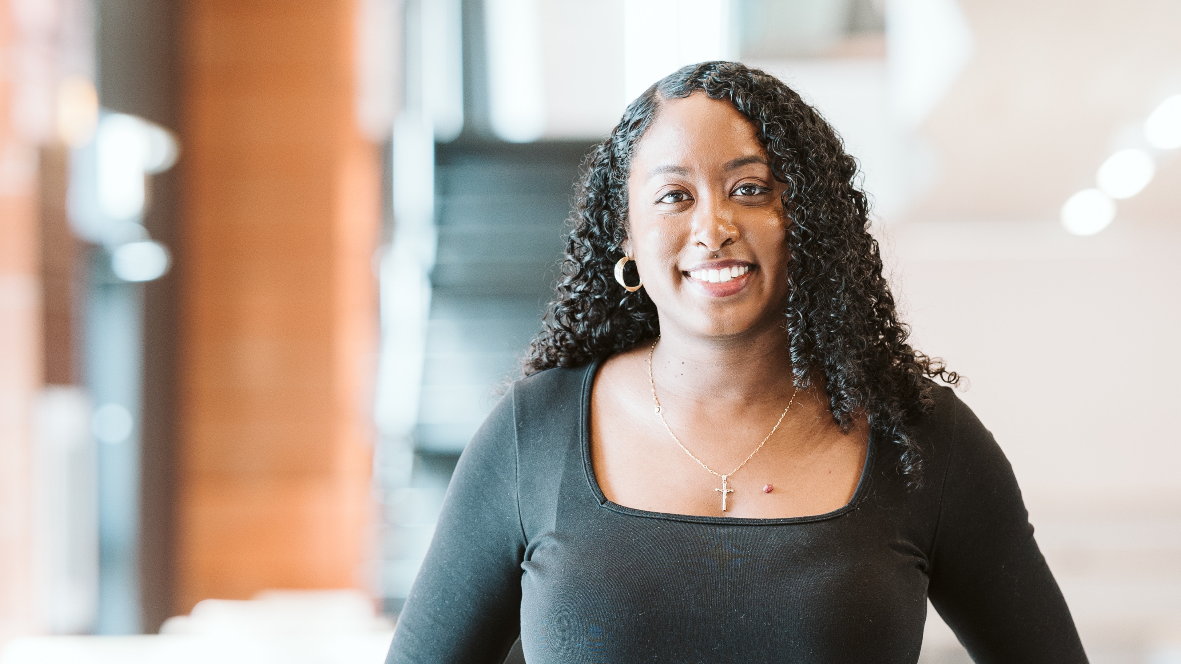 Woman smiling at the camera