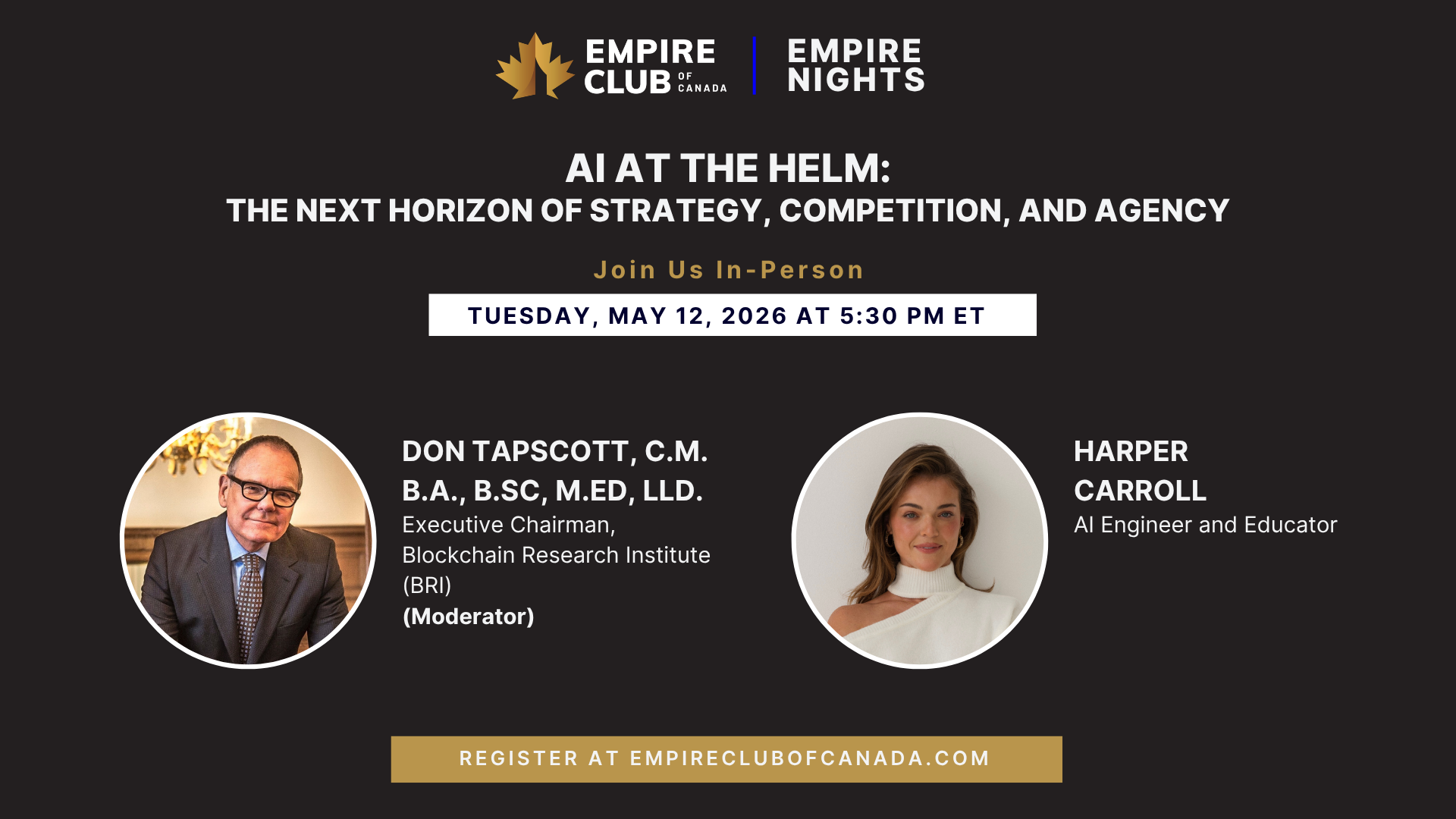 AI at the Helm: The Next Horizon of Strategy, Competition, and Agency. Don Tapscott and Harper Carroll