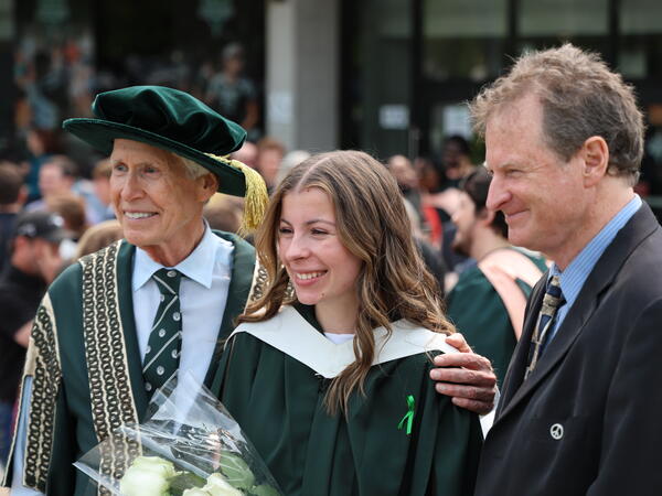 convocation photo of father and daughter
