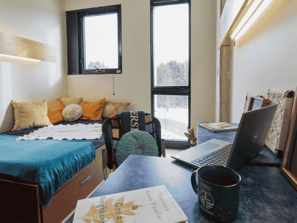 A dorm room in Gzowski College