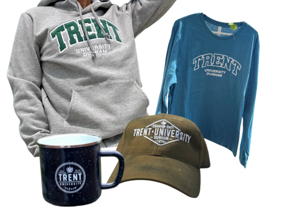 Trent Durham merchandise including a hoodie, mug, and hat