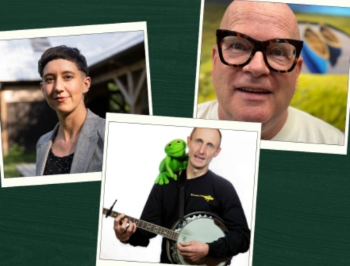 Individual photos of Tegan Moss, Glen Caradus, and Spencer Harrison